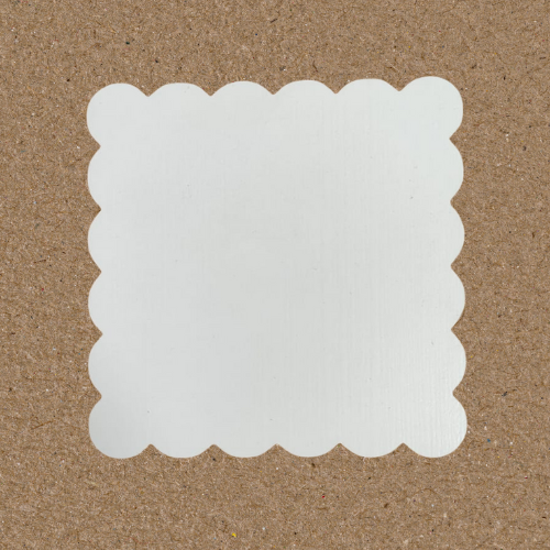 Scalloped Square MDF Sublimation Coaster – Blank