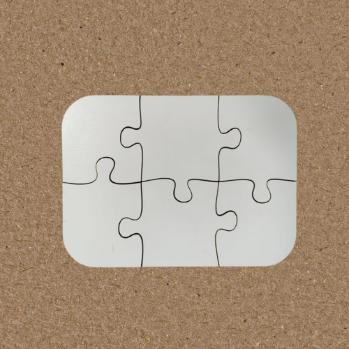 Kids 6-Piece MDF Sublimation Blank Puzzle (Printable)